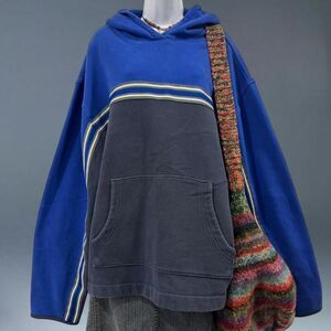 y2k old navy navy striped grunge hoodie